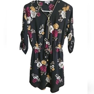 Midi Black Floral Dress